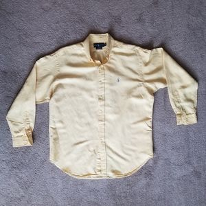 Ralph Lauren Men's Blake Linen Silk Blend Button Up Long Sleeve Shirt Size Large